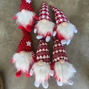 Festive Gnome Plush Set - Red